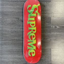 Supreme Shrek Red Skateboard Deck