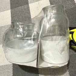 NEW two glass flower vases 