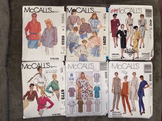 Lot Of 6 Sewing Patterns Size 16 Used