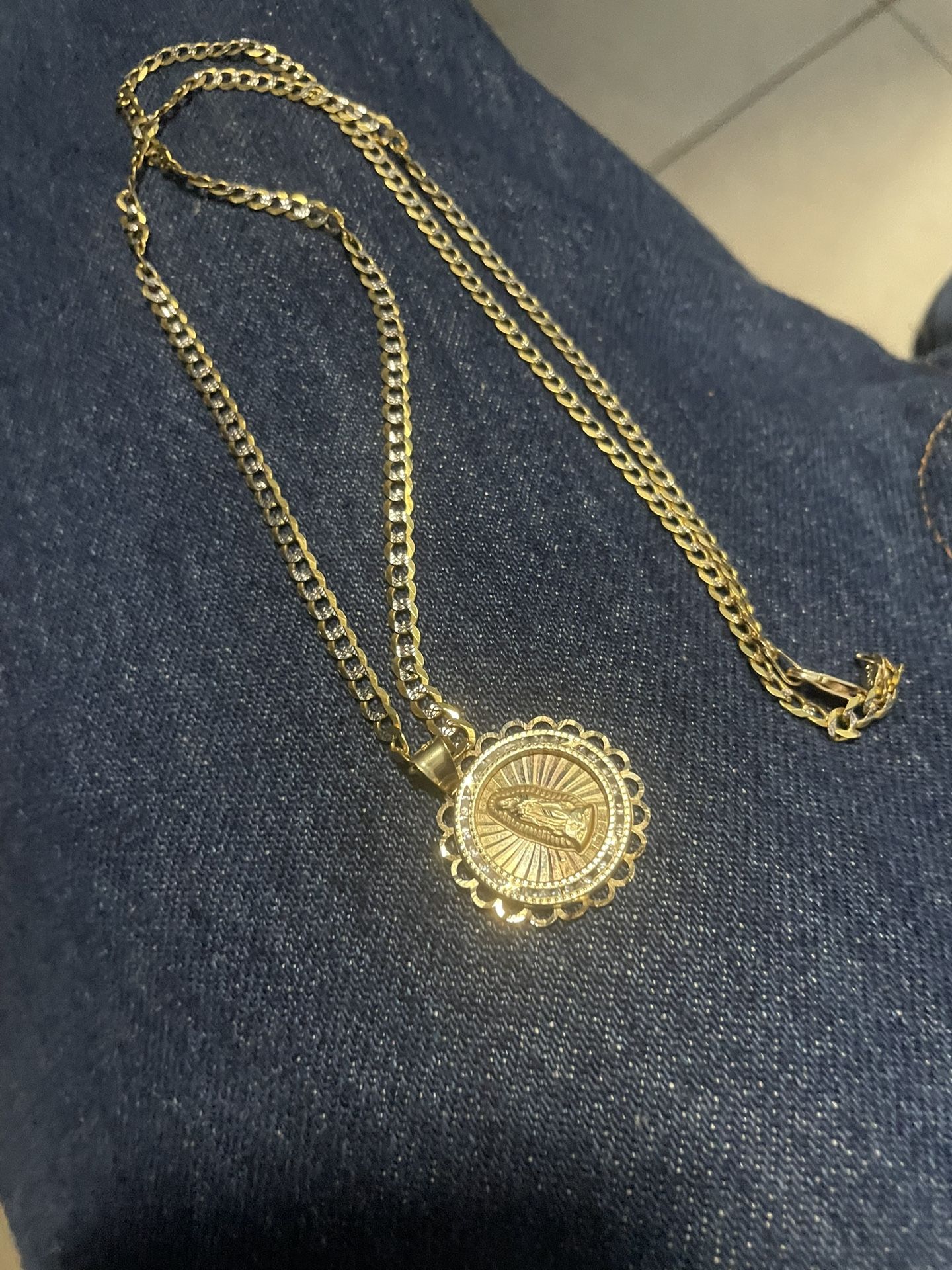Gold Diamond Cut 10k Cuban Link