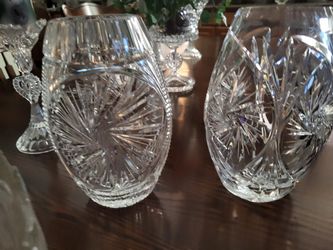 Crystal Vases Perfect Heavy Large Each Dollars 100