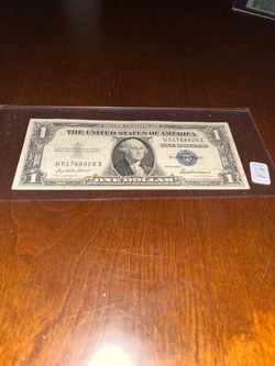1935 F silver certificate one dollar