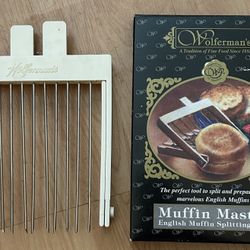 New in Box Wolferman's MUFFIN MASTER English Muffin Splitting Tool Slicer 