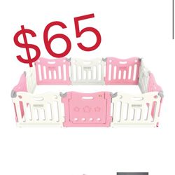 Baby Care Playpen / Baby Fence Pink Excellent Condition