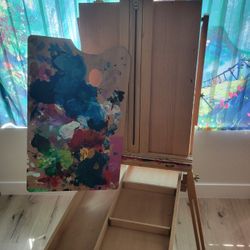 Artist Easel + Storage Box (Portable Tripod) – Ready to Use – Great Deal