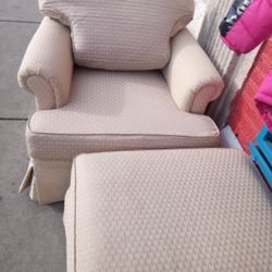 Two Pieces , Chair And Ottoman