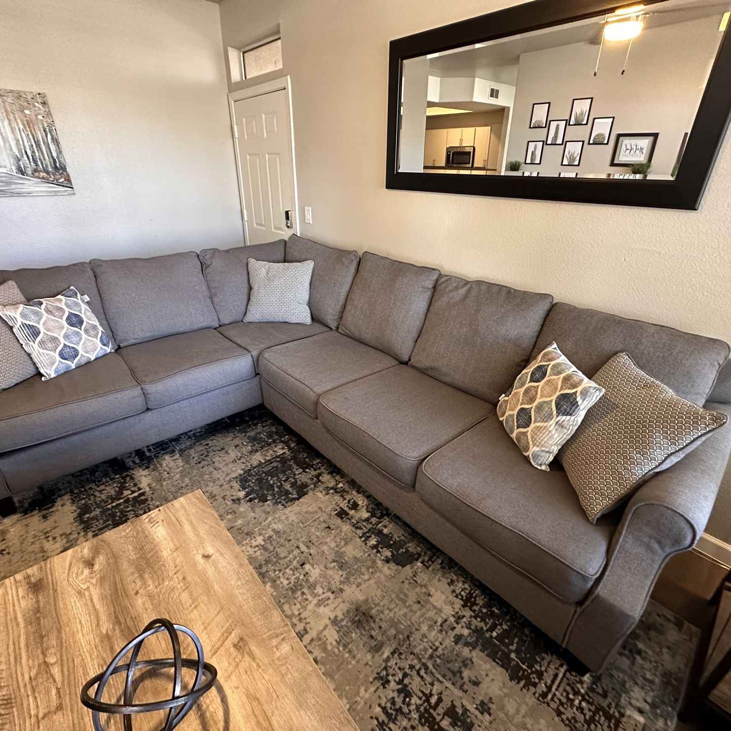 Grey Sectional Couch - Super Nice 