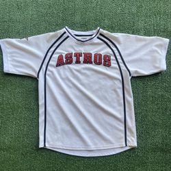Vintage white and red Astros Jersey with star print