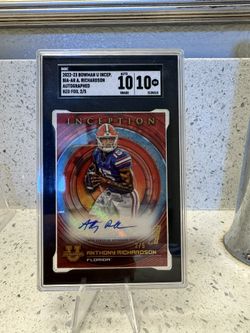Anthony Richardson Auto /5 Bowman Inception Gem Mint