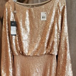 Sequin Cowl Party Dress