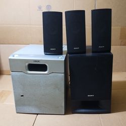 Lot Of 5   Sony SA-WMSP1 50W RMS Powered Subwoofer &  Model SS-WSB114. 6 Ohm     