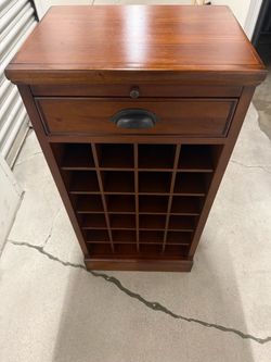 Pottery Barn Modular mahogany Bar Wine Grid Base