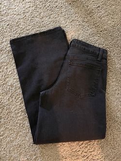 Black wide leg jeans