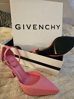 Givenchy Pink Leather Ankle Strap Heels