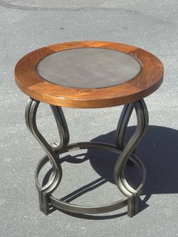 Vintage round end table
