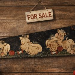 Antique Saw Painted With Pigs RARE