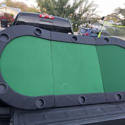 New Folding Poker Table Top Texas Hold-em
