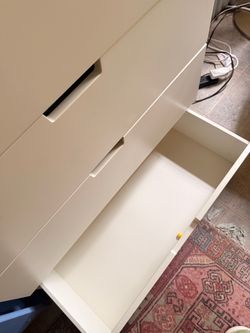 White Chest of Drawers with Recessed Handles