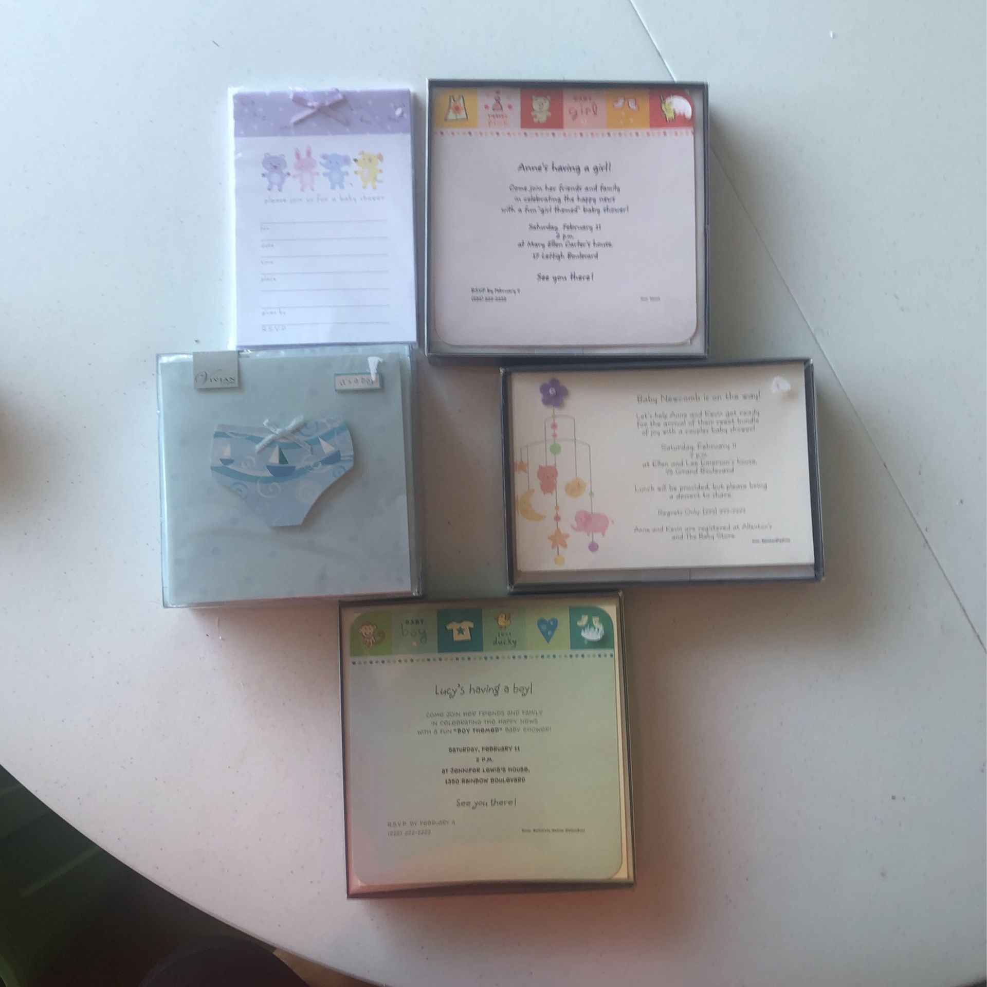 Mixed Lot Of Baby Shower Invitations