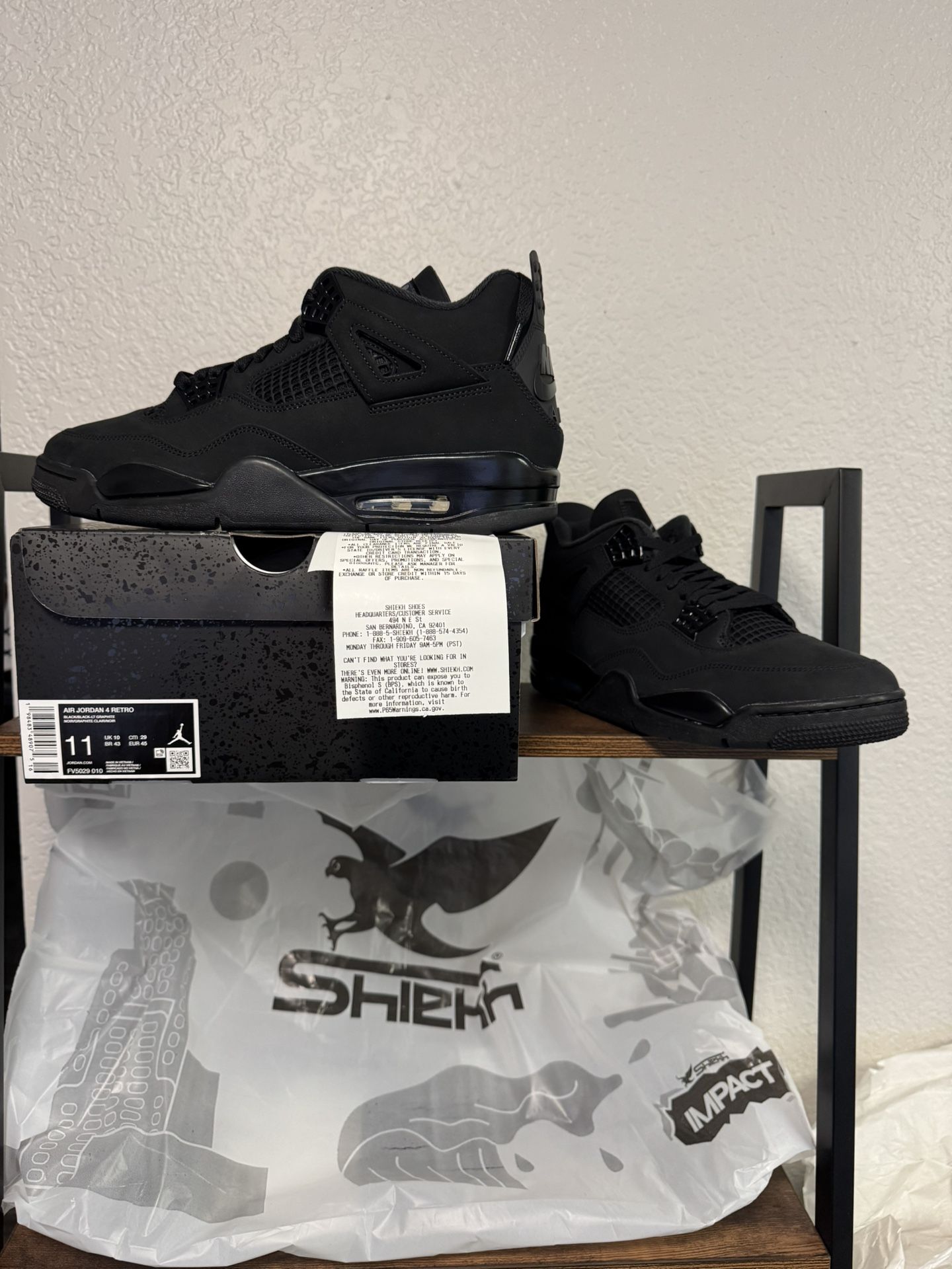 DS Jordan Black Cat 4 (Size 11)