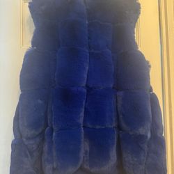 Fox Fur Royal Blue One Size Vest