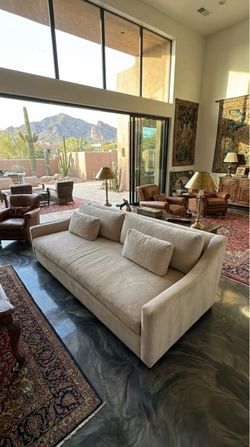 Restoration Hardware 9ft Performance Velvet Sofa | FREE DELIVERY | Save $5,240