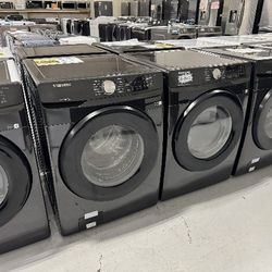 Black Smart Washer Dryer Set New 1 Year Warranty 