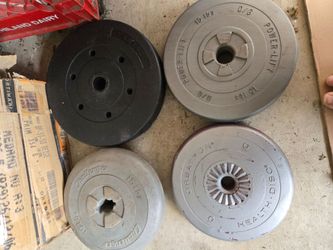 1x 10lb and 3x 15lb Standard 1inch Weight Plates-