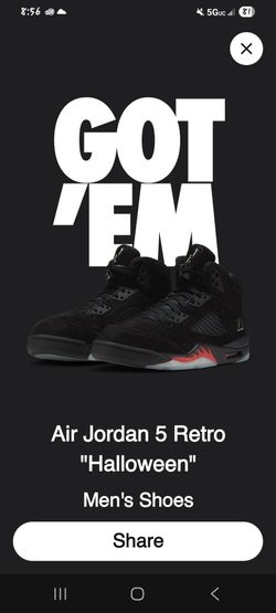 Jordan 5 Halloween size 11 & 12 (NO TRADES PRICE IS FIRM)