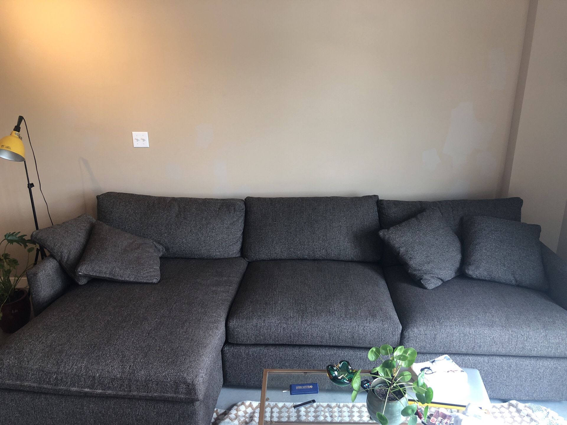Sectional L Couch + 4 pillows