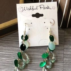 Beautiful Green Beaded Earrings
