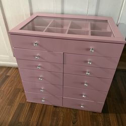 Impressions Vanity SlayStation Display Chest with 11 Drawers Chest, Craft Storage (Light Pink)
