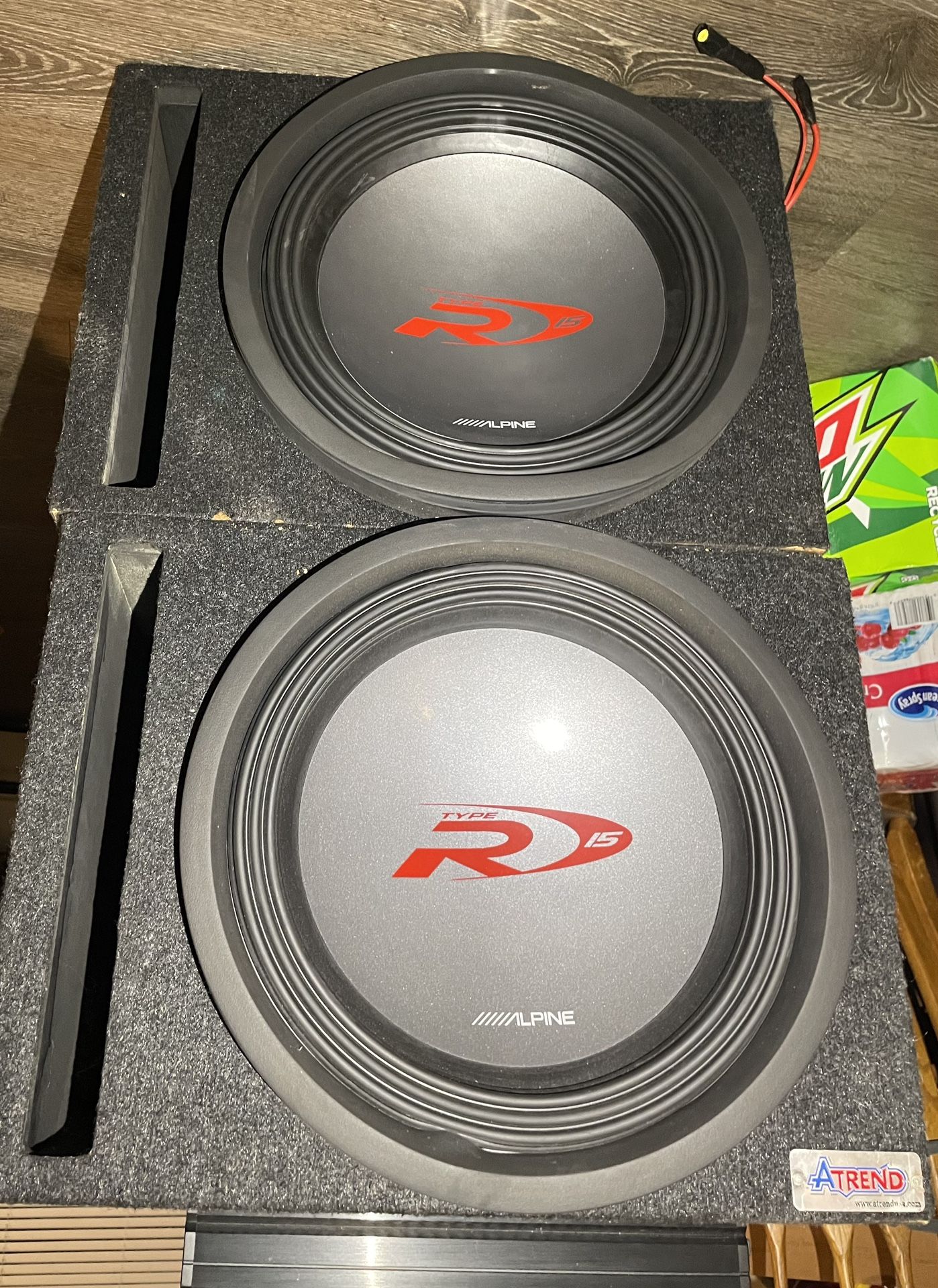 Alpine® Type R 15" Black Car Subwoofer