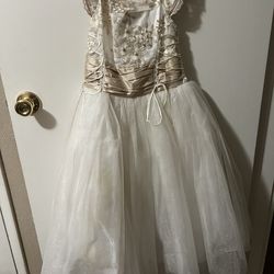 Off-White Flower Girl Dress