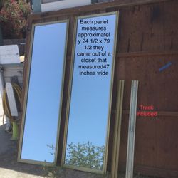 Mirror Closet Doors 4’x6’8 Opening 