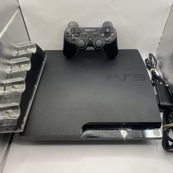 Sony PlayStation 3 PS3 Slim 160GB Console - Black CECH-2501A OEM Controller plus charging