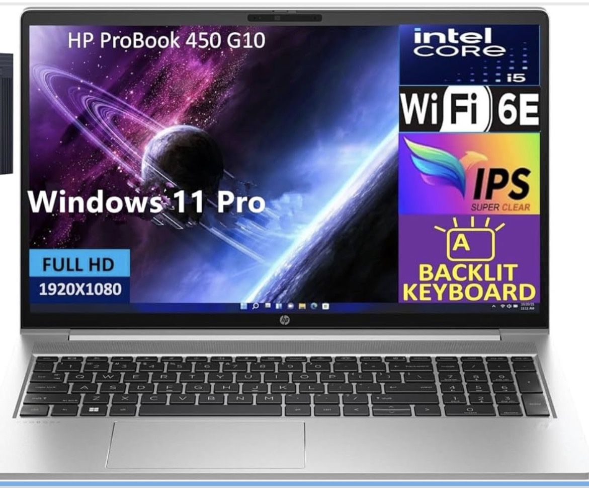HP ProBook 15.6" FHD Laptop | Intel Core i5 | 16GB RAM | 512GB SSD | Windows 11 Pro