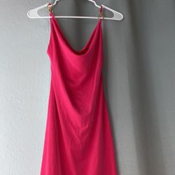 pink dress open back size small 