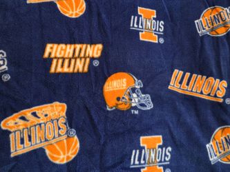 NCAA Illinois Fighting Illini Polyester Fleece - 3.75 Yards New