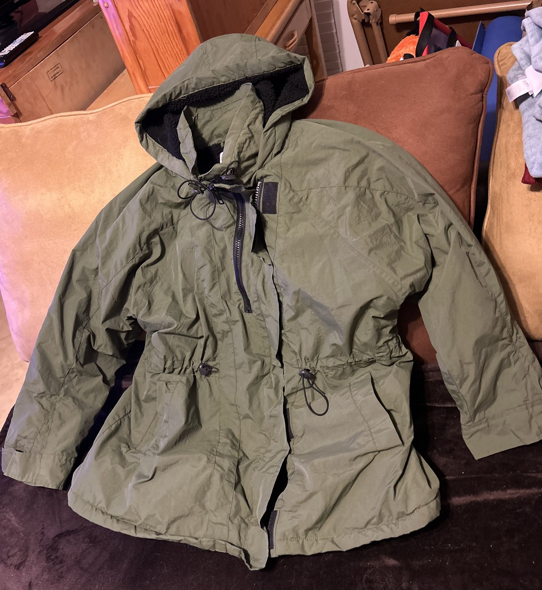 ASOS Men’s Raincoat with hood, size 12