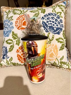 The Mandalorian & Grogu White Cup With Grogu Topper AMC Star Wars Collectible