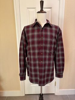 PENDLETON MEN’S 100% VIRGIN WOOL PLAID SHIRT – SIZE LARGE