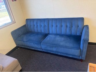 Blue Velour Couch