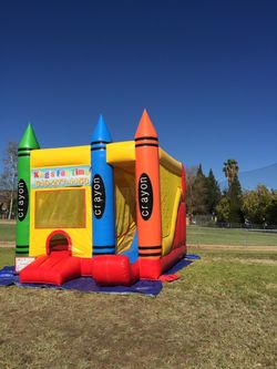 Bounce house with slide