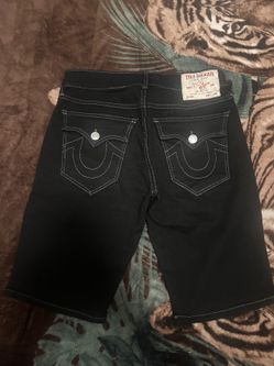 Black True Religion Jorts 