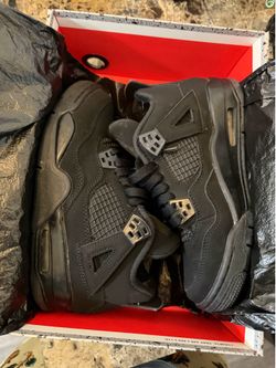 Black Cats Jordan 4’s  GS 4.5