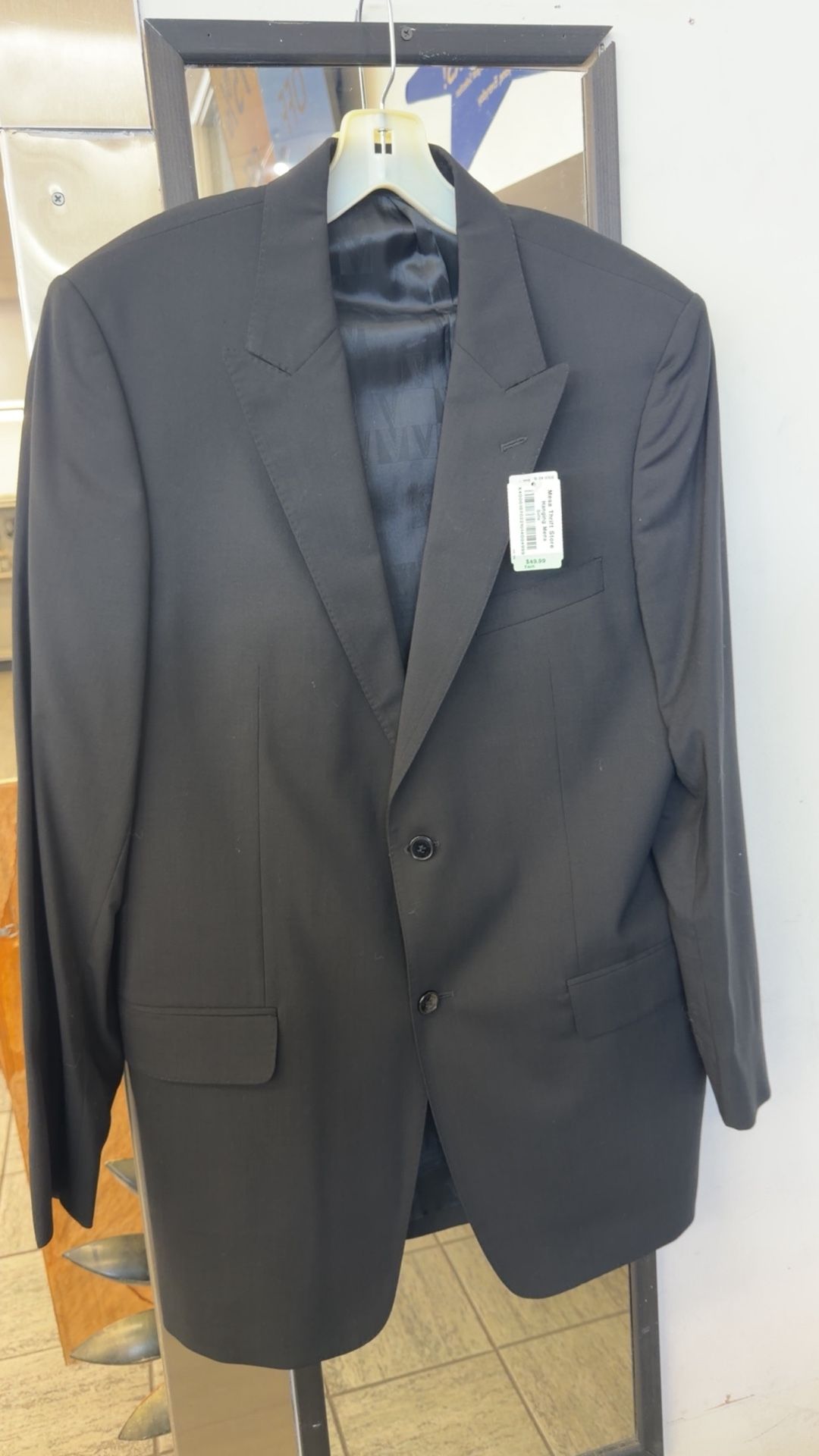 Versace Collection Black Wool Suit Jacket Single-Breasted 2-Button 54