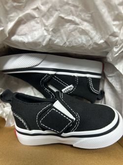 Vans Toddler Black Canvas Slip-On Sneakers