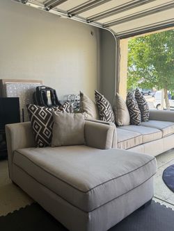 Modern 3-Seat Sofa + Matching Left-Facing Chaise Lounge (Great Condition)