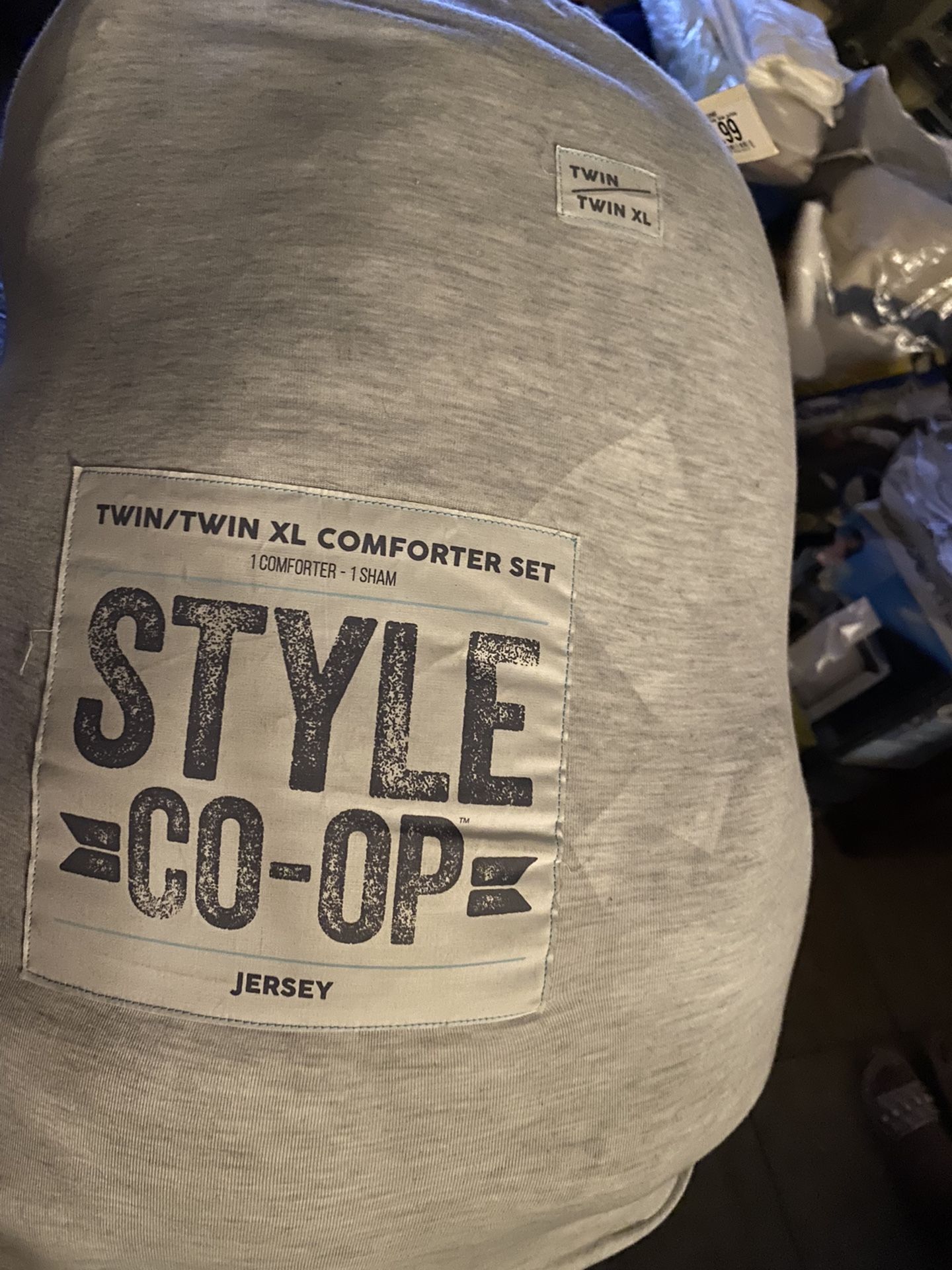 Style Co-op Jersey Gray Ruffle Comforter Twin/Twin Xl + Ruffle Sham